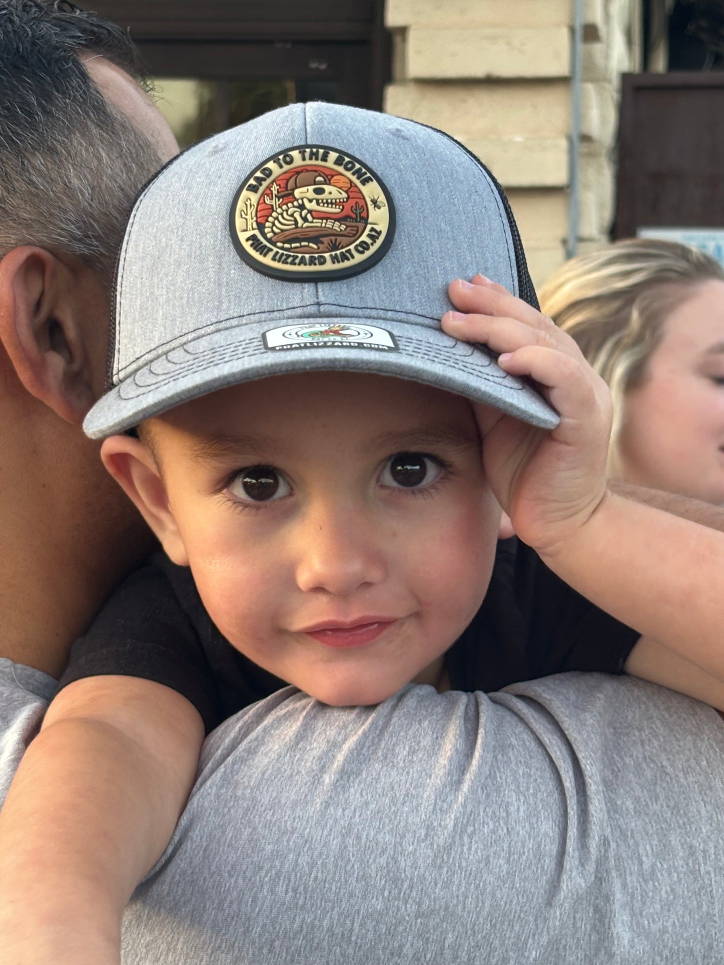 112 YOUTH Snapback Trucker - Heather Grey/Black - Bad to the Bone