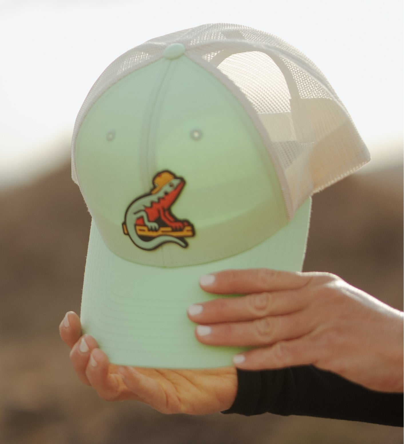115 Low Profile Trucker Snapback- Patina Green - OG Lizard