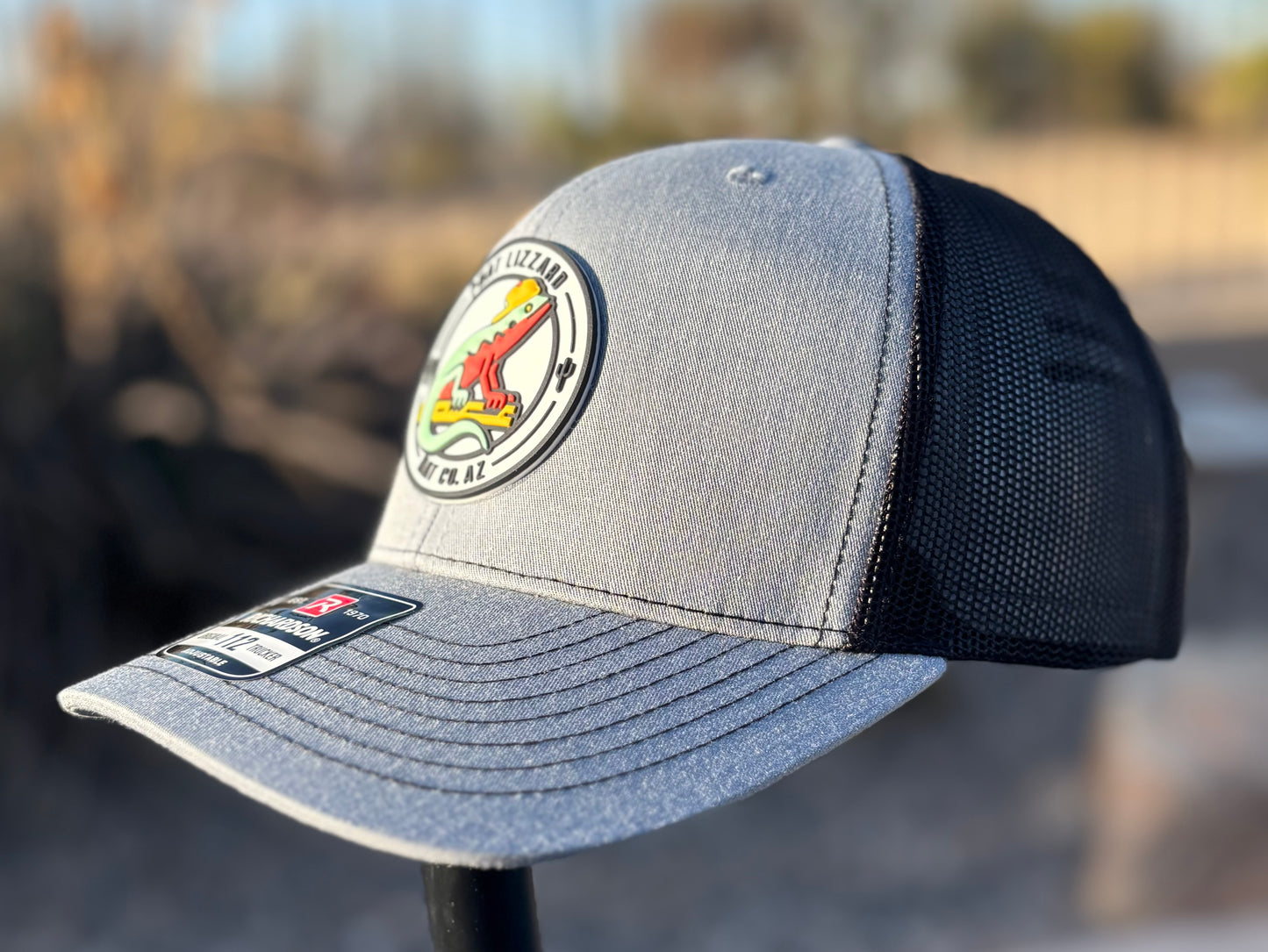 112 Snapback Trucker Mesh - Heather Grey/Black - Phat Lizzard