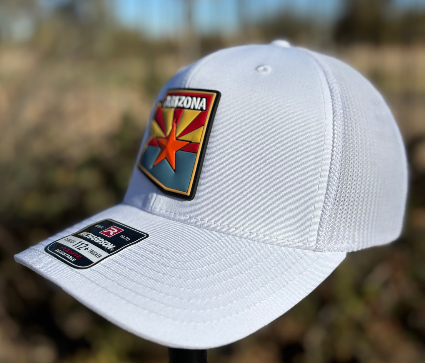 112 Snapback Trucker Mesh - White - Arizona Flag