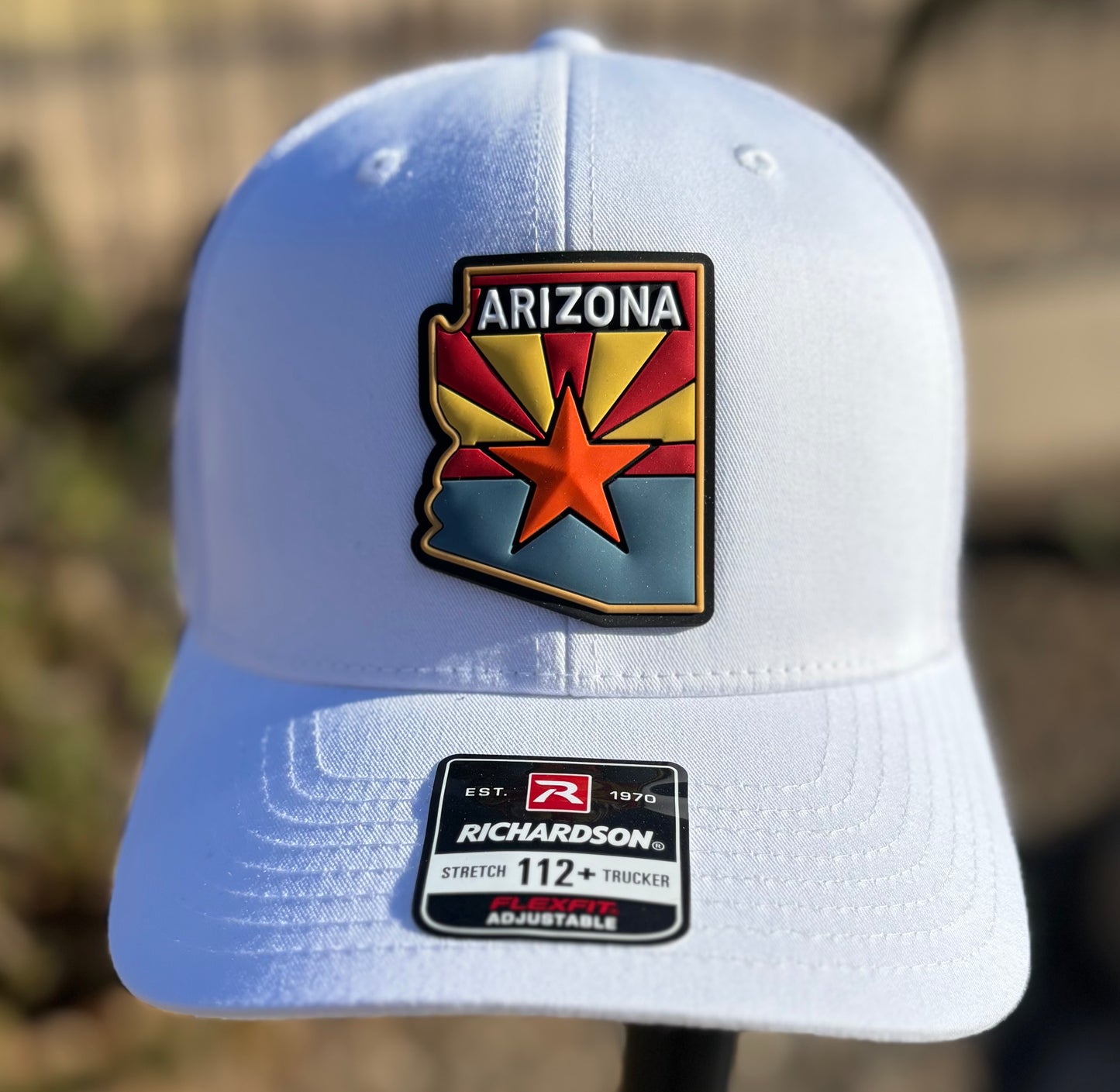 112 Snapback Trucker Mesh - White - Arizona Flag