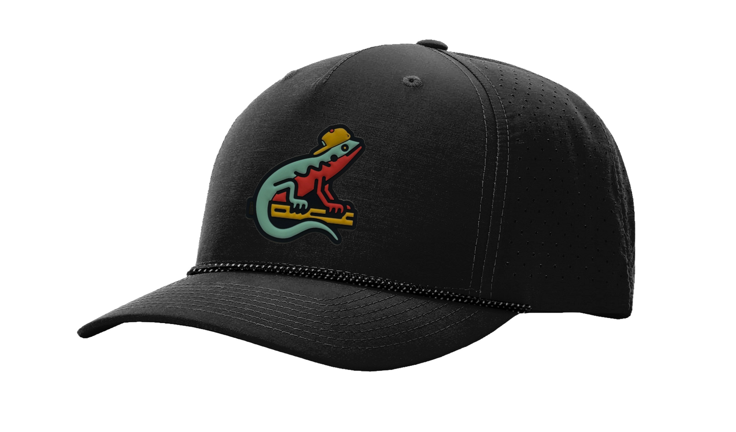 R355 Perforated Snapback - Black - OG Lizzard
