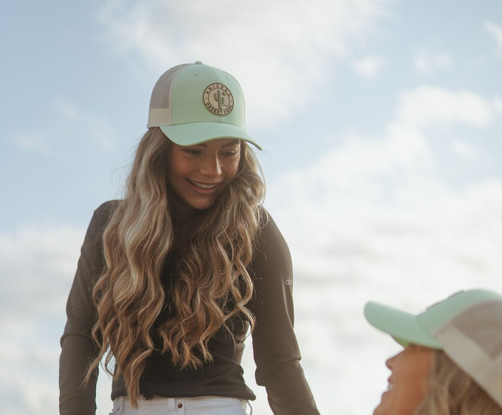 115 Low Profile Trucker Snapback- Patina Green - Desert Cool