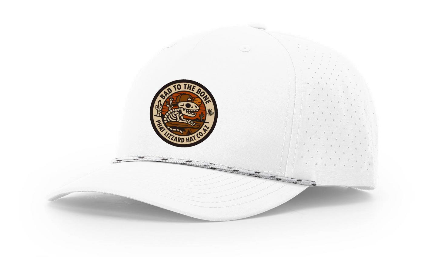 R355 Perforated Snapback - White - Bad to the Bone