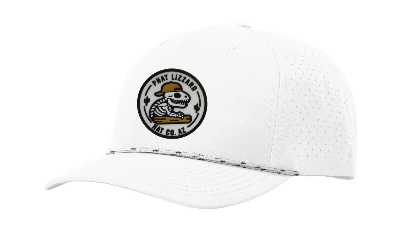 R355 Perforated Snapback - White - OG Skeleton