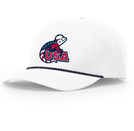 R355 Perforated Snapback - White - USA