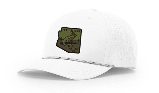 R355 Perforated Snapback - White - AZ Salute to Service