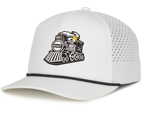 OC551pf Performance Snapback - White/black - Bogey Train