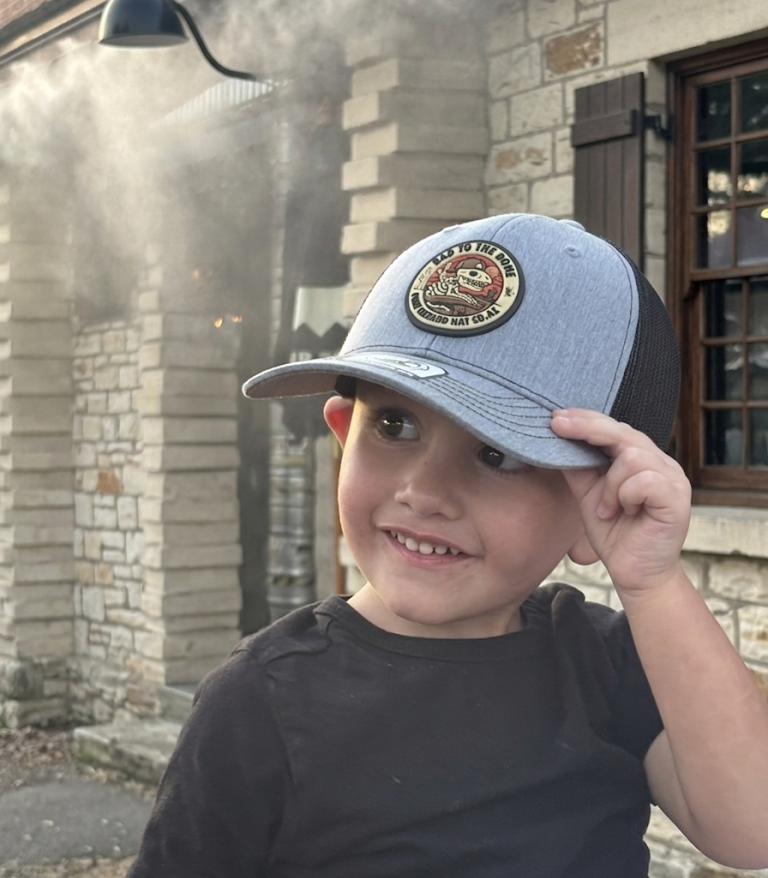 112 YOUTH Snapback Trucker - Heather Grey/Black - Bad to the Bone