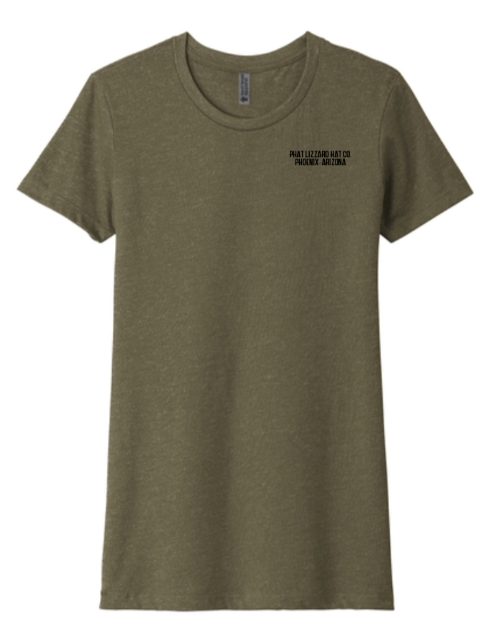 Ladies Desert Cool Tee - Military Heather Green