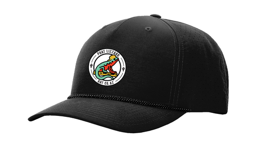 R355 Perforated Snapback - Black - Full Logo