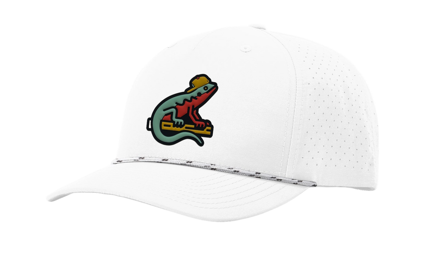 R355 Perforated Snapback - White - OG Lizzard