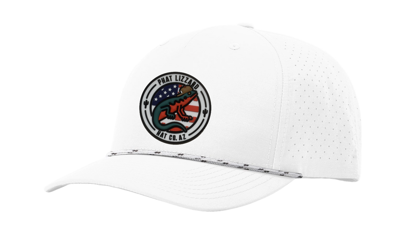 R355 Perforated Snapback - White - Desert Patriot
