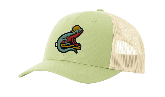 115 Low Profile Trucker Snapback- Patina Green - OG Lizard