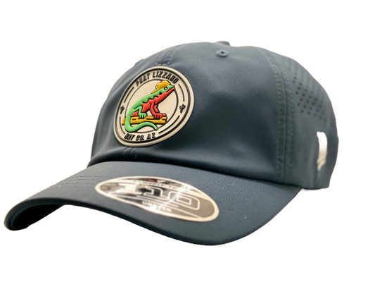 Unstructured "Dad" hat with Phat Lizzard Rubber 3D Patch - Orion Blue